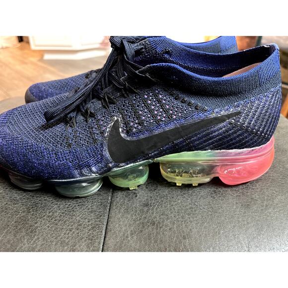 Nike Rare Rainbow LGBT+ Blue Running Sneaker Shoe 883275-400 Collector Vapormax main image 4